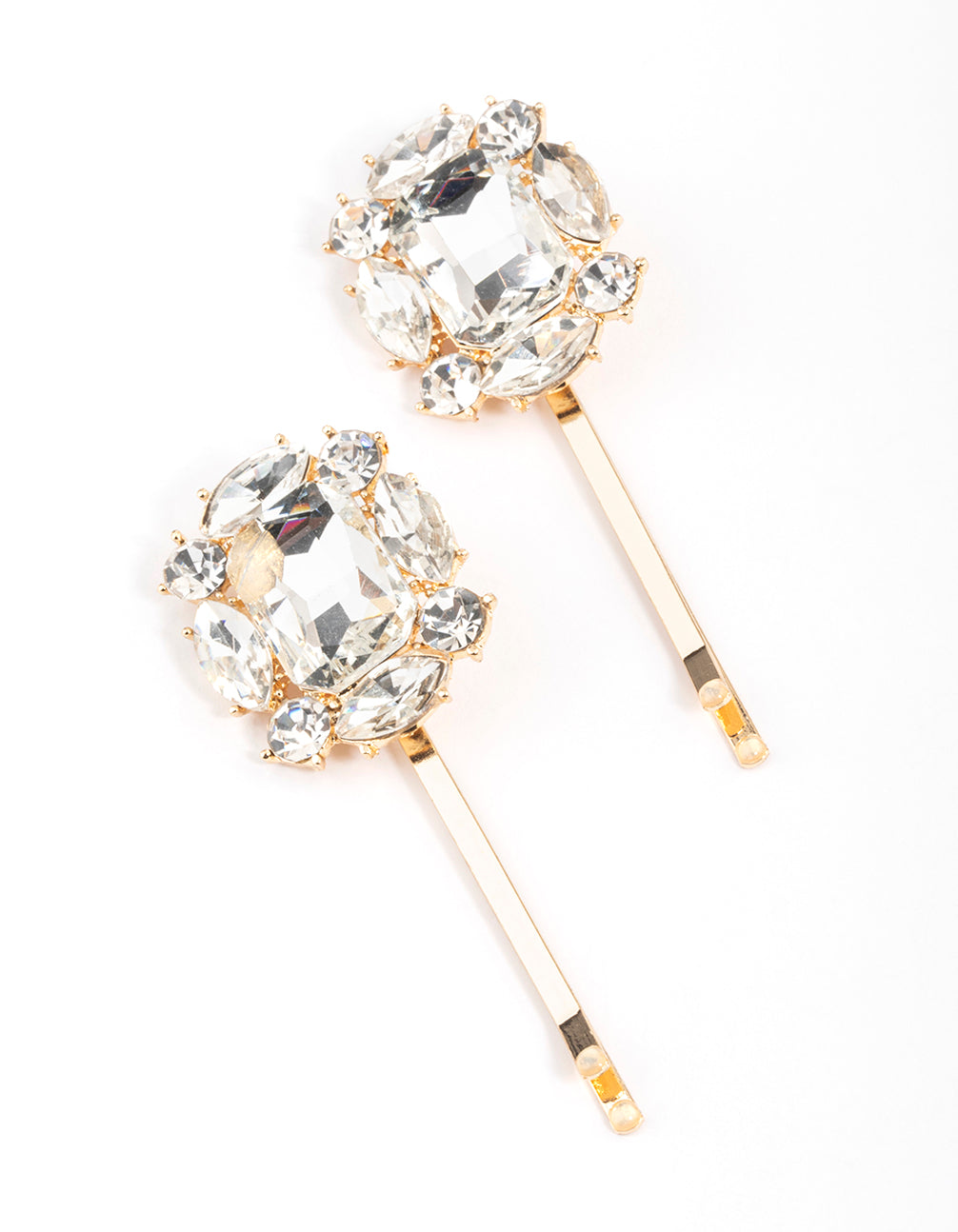 Gold Large Stone Slide Clips Pack