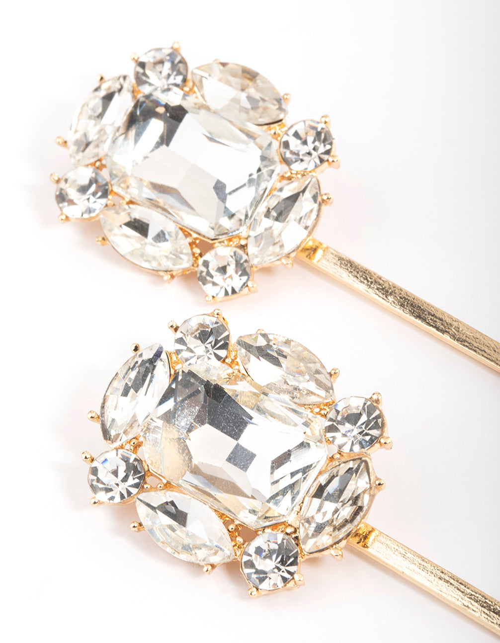 Gold Large Stone Slide Clips Pack