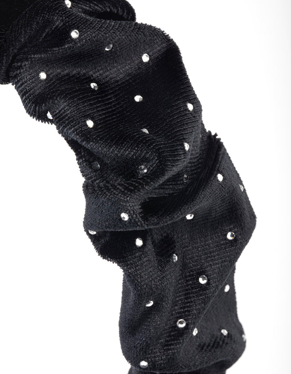 Fabric Velvet Diamante Headband