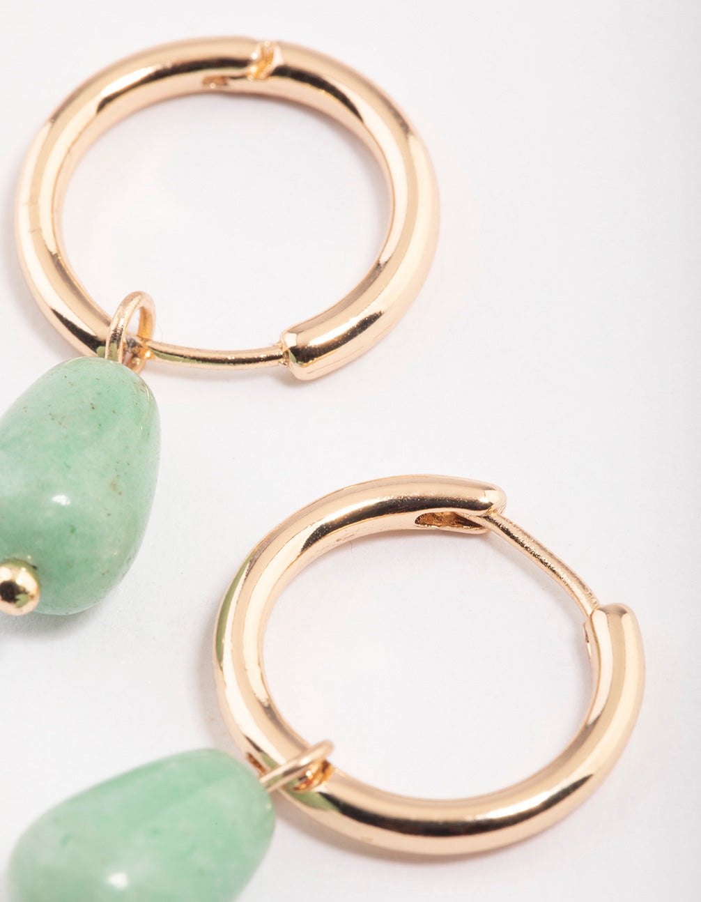Gold Aventurine Teardrop Earrings