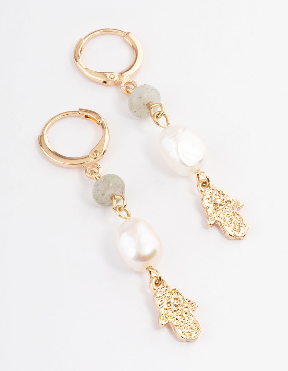 Gold Freshwater Pearl Drop Earrings