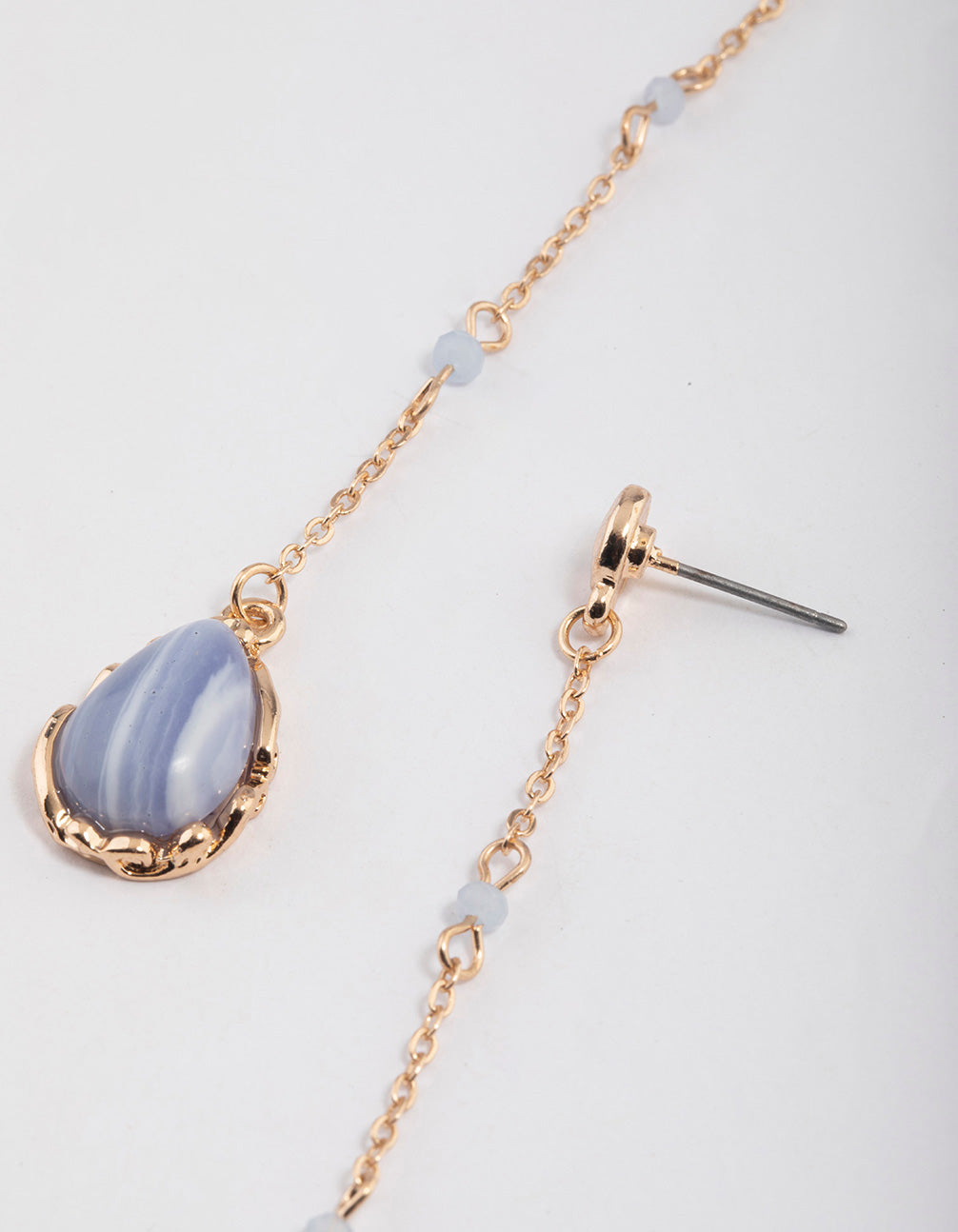 Gold Teardrop Drop Earrings