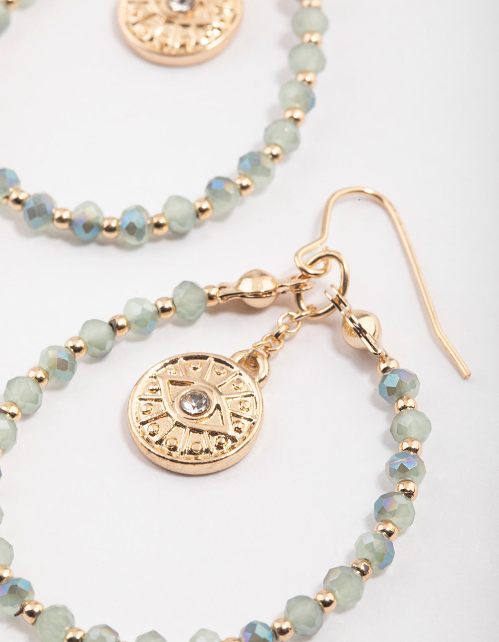 Gold Aventurine Wire Earrings