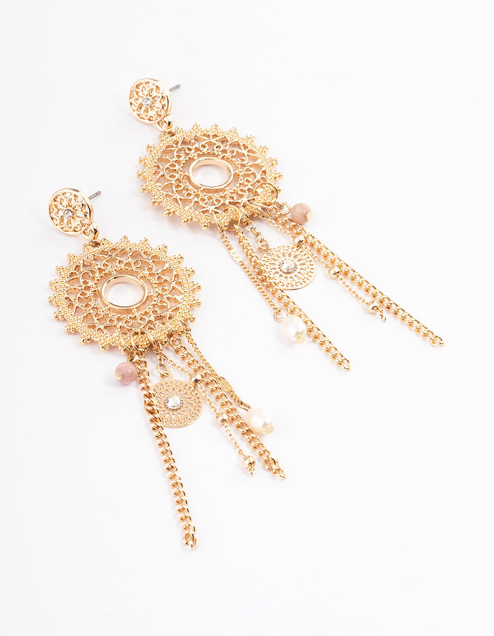Gold Statement Stamp Earrings