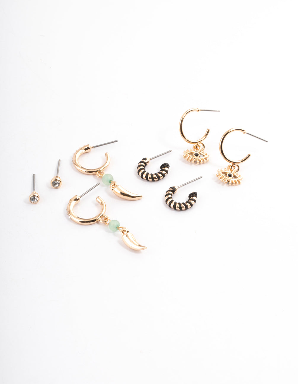 Gold Aventurine Stack Earrings