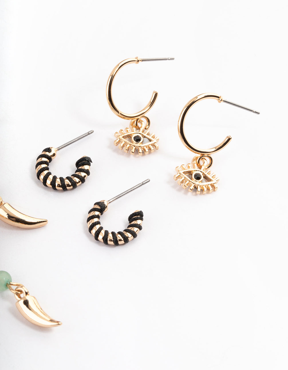 Gold Aventurine Stack Earrings