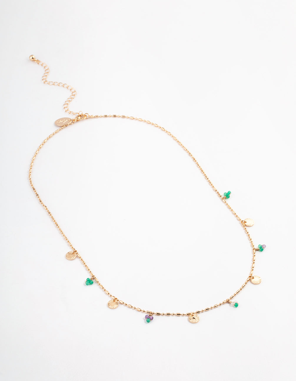 Gold Amethyst Cluster Necklace