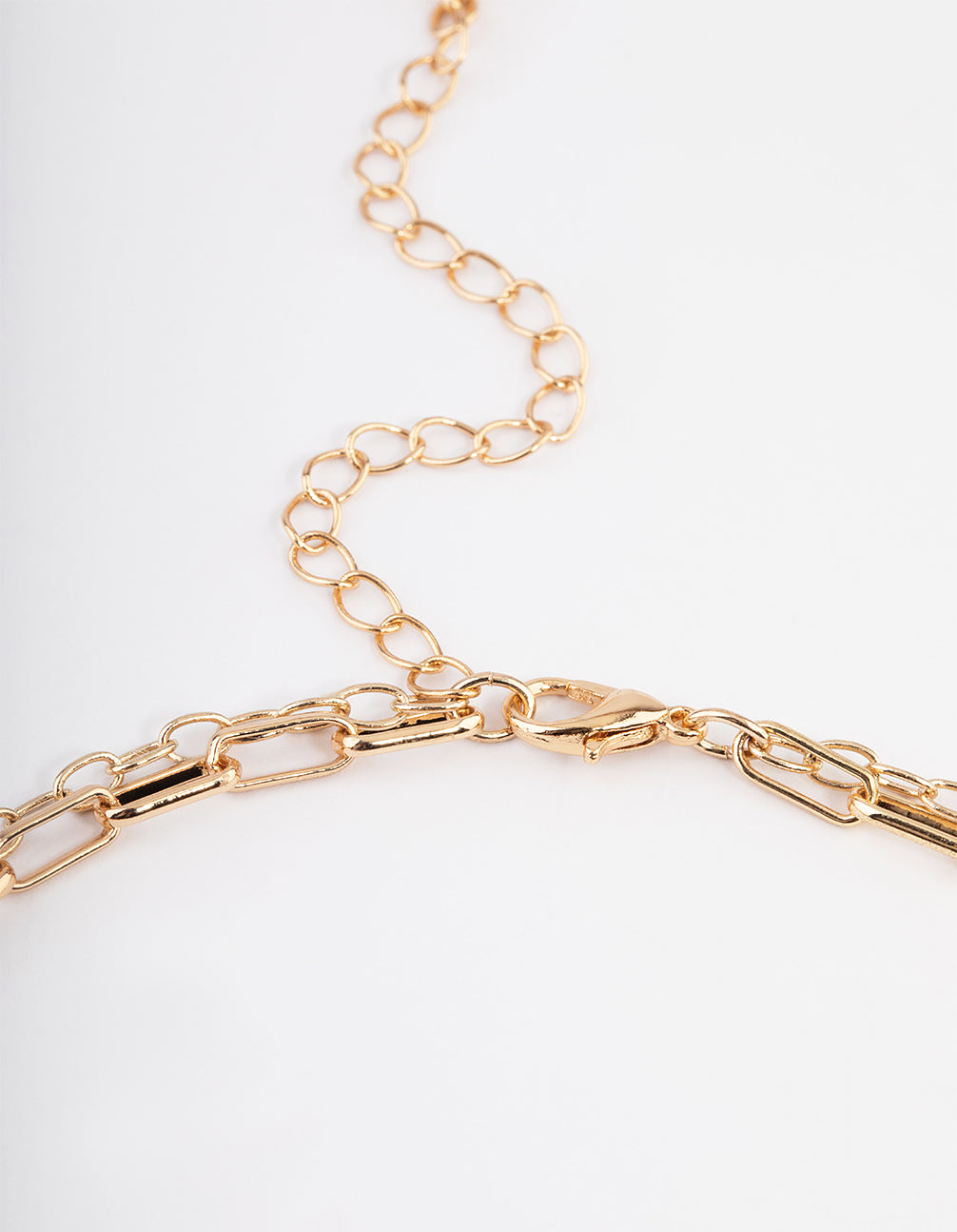 Gold Rhodonite Layered Charm Necklace