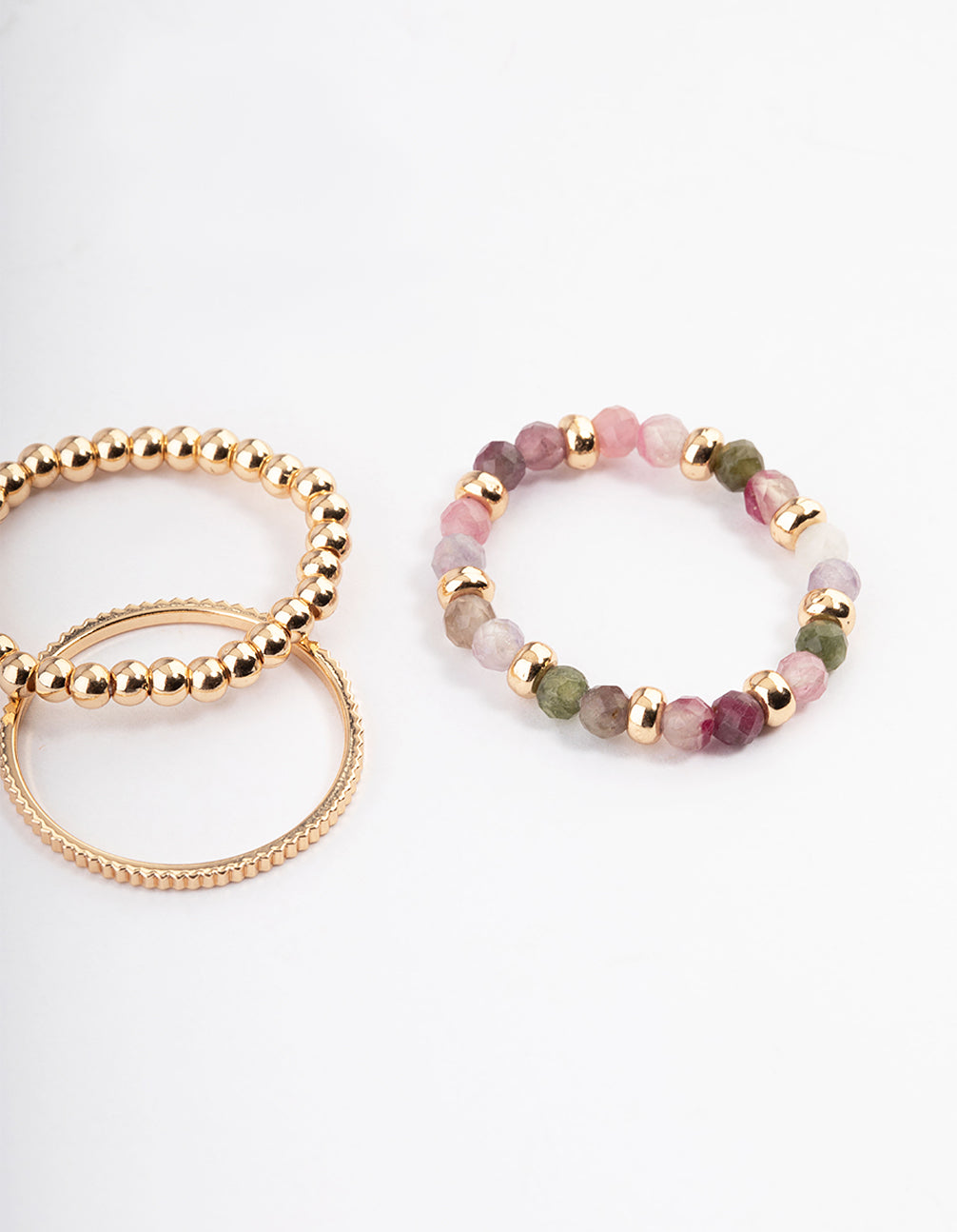 Gold Multi Stretch Ring Pack
