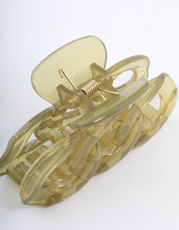 Olive Rope Medium Claw Clip