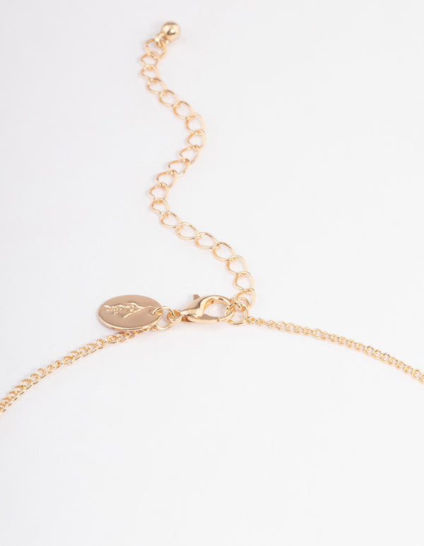 Gold Double Infinity Heart Necklace