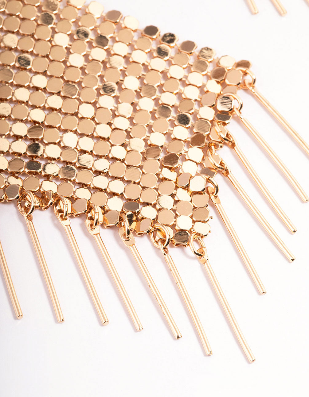 Gold Dazzling Fringe Earrings