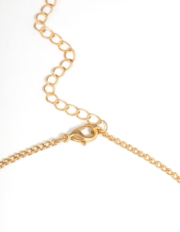 Gold Bling Handkerchief Necklace