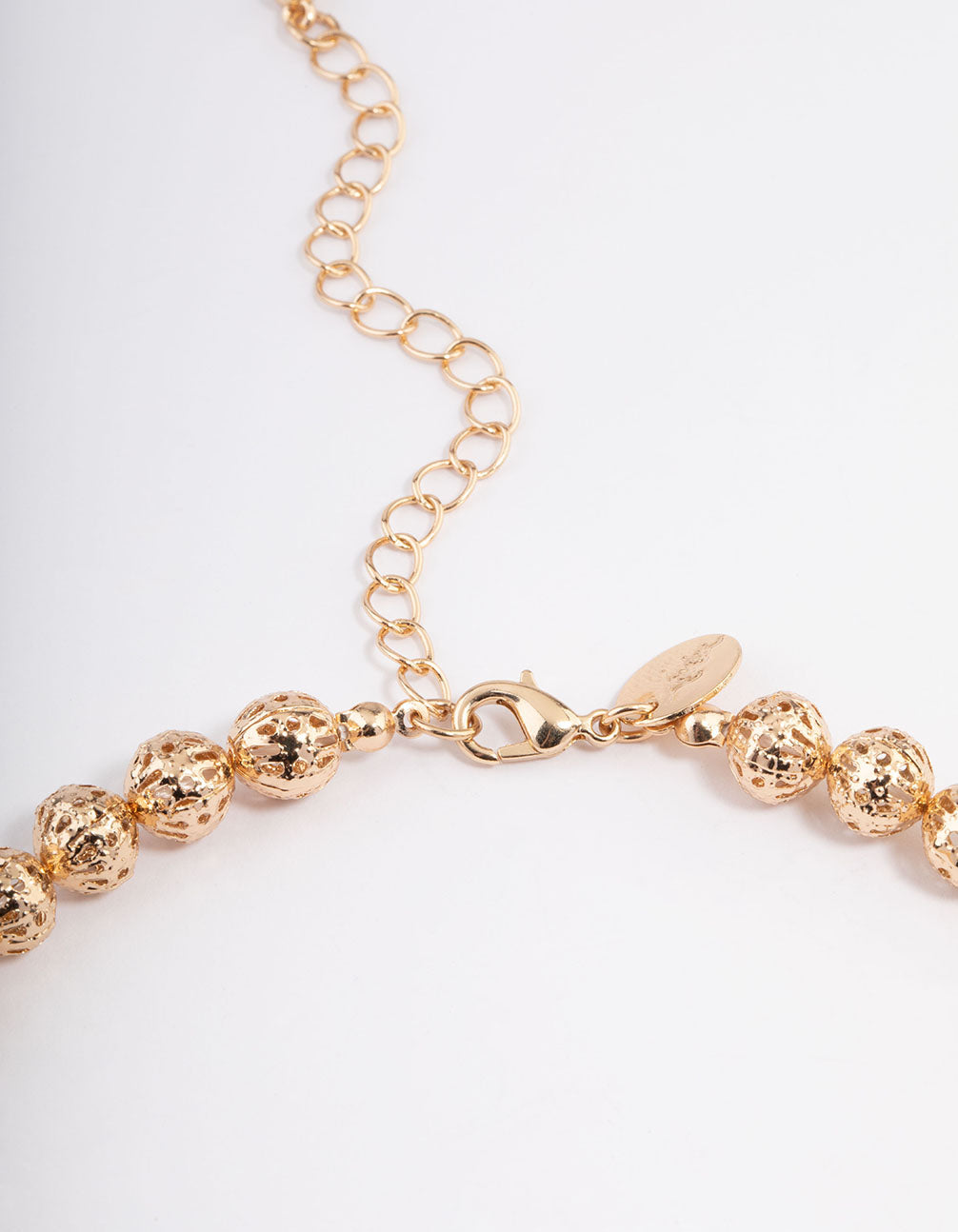 Black Rubber Ball Mixed Disc Necklace