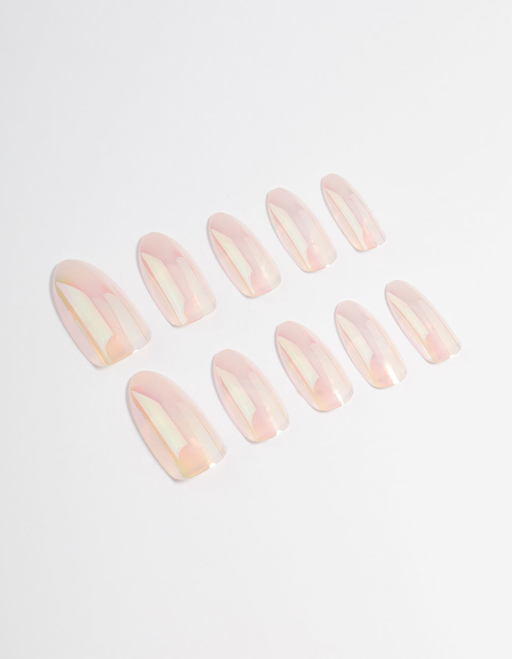 Plastic Pearl Natural Glazed Press On Nails