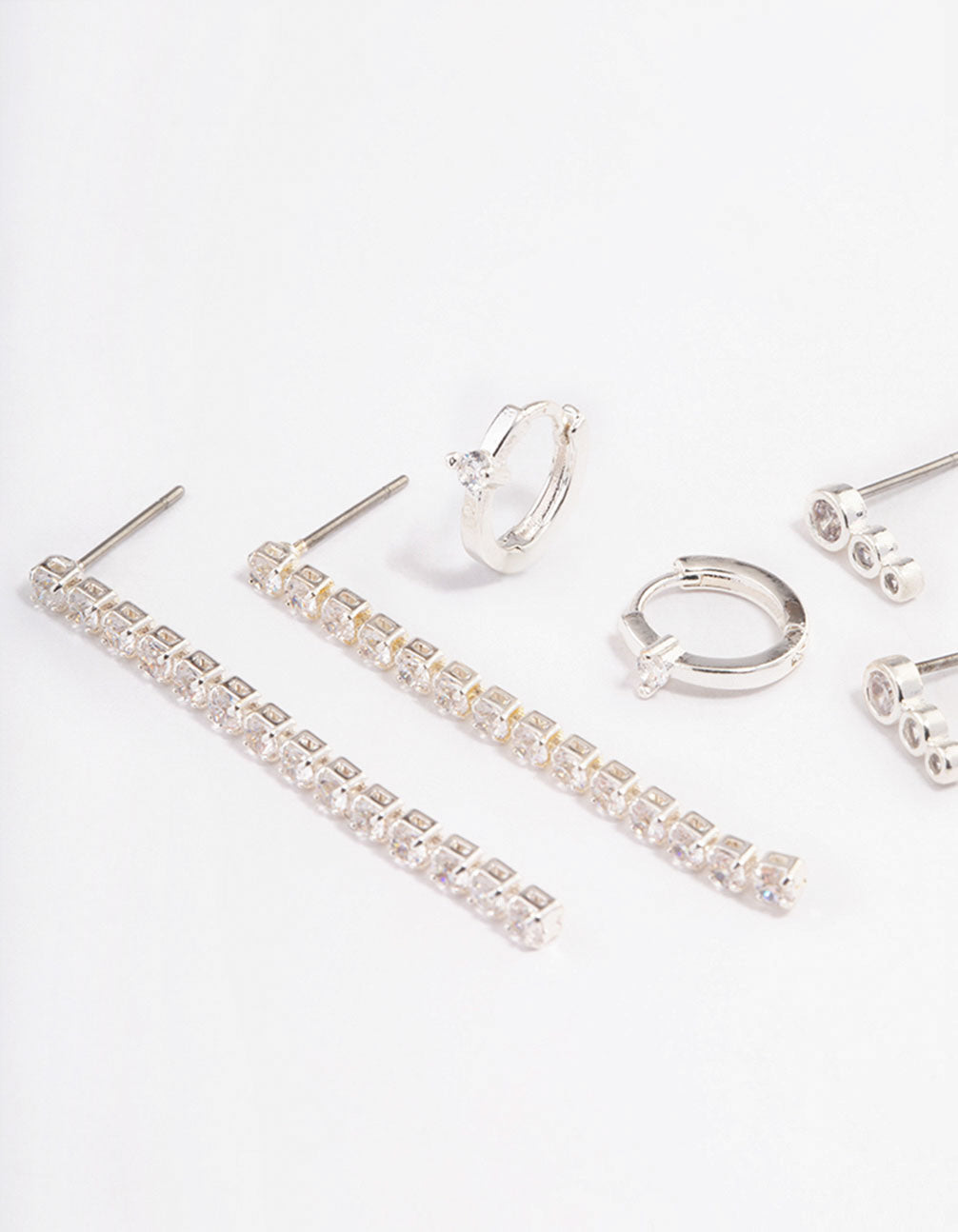 Silver Plated Cupchain Drop Earrings Pack