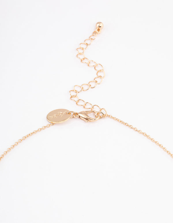 Gold Butterfly Imprint Necklace