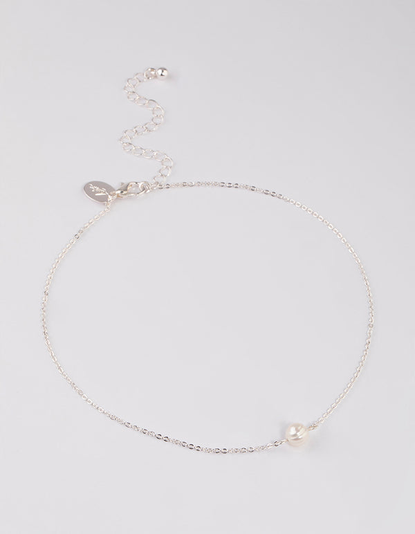 Silver Pearl Choker