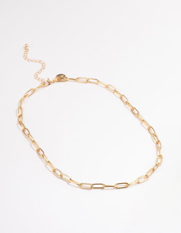 Gold Classic Pin Chain Necklace