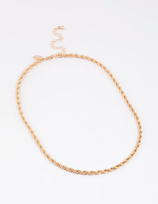 Gold Rope Chain Necklace