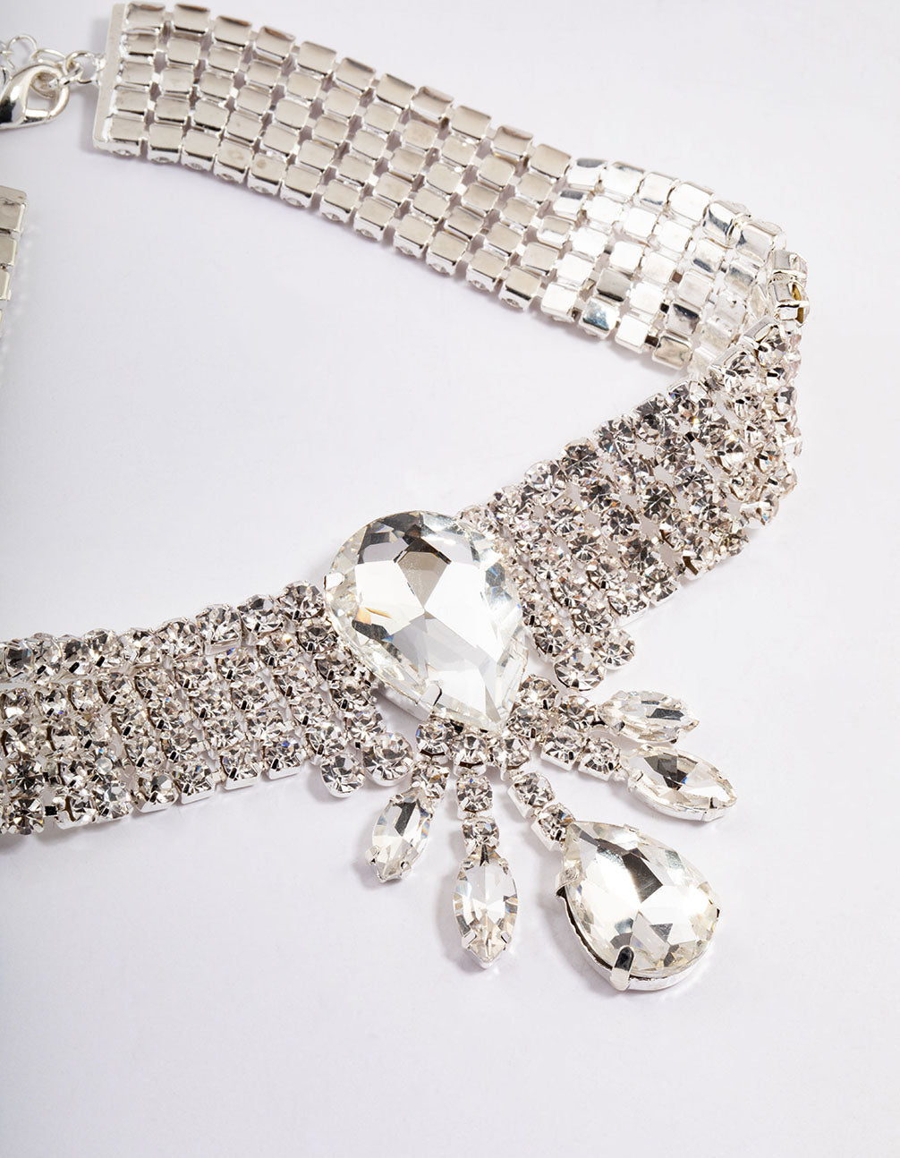 Silver Cupchain Large Pear Choker