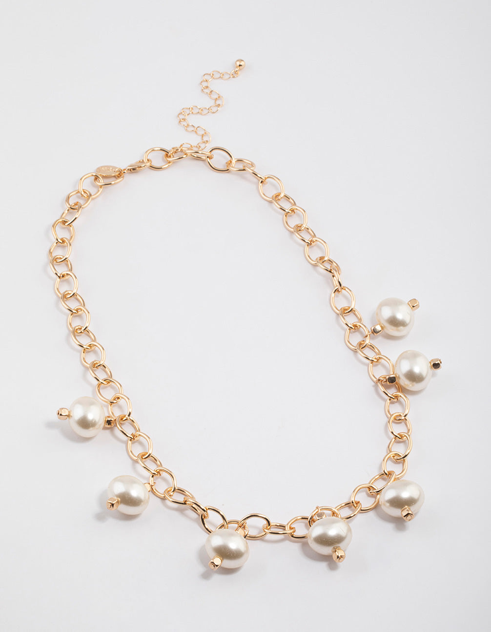 Gold Pearly Chain Necklace