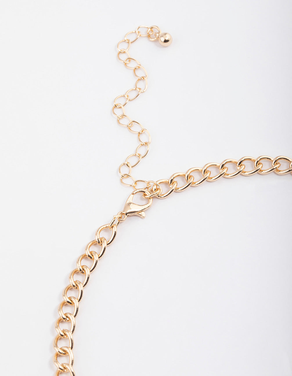Gold Boho Diamante Stone Flower Necklace