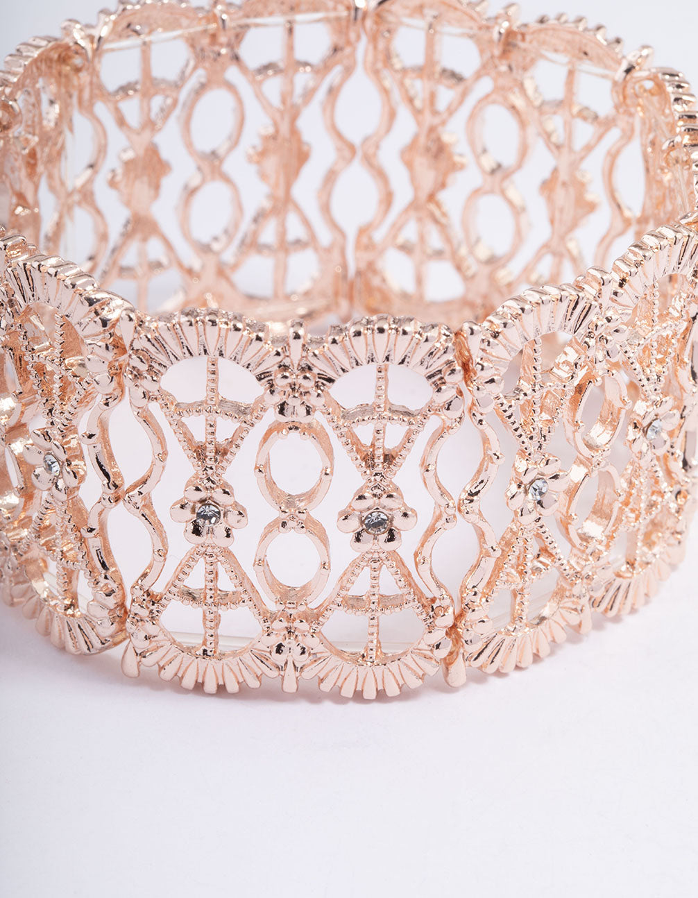 Rose Gold Mixed Filigree Stretch Bracelet