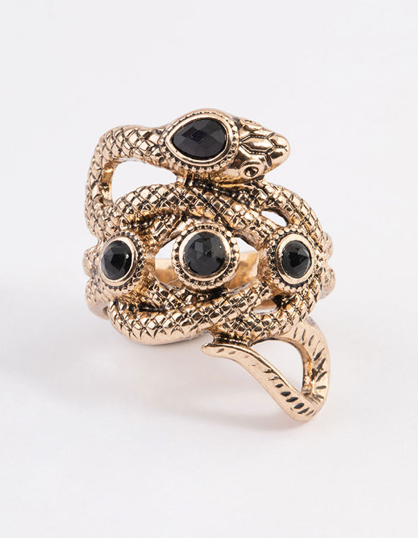 Black Wrap Snake Ring