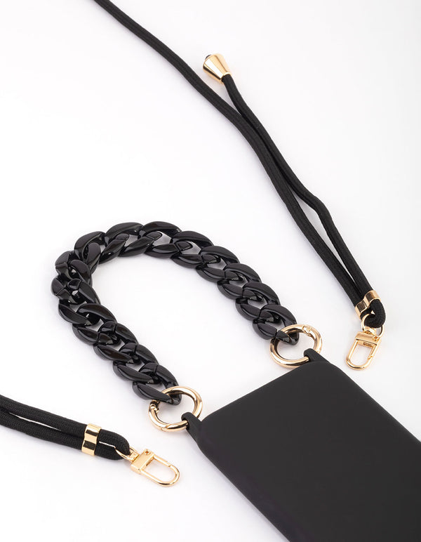 Black Crossbody & Wrist Phone Strap Pack