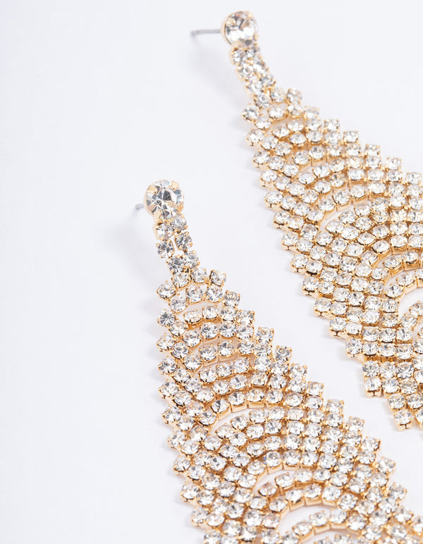 Gold Chain Waterfall Earrings