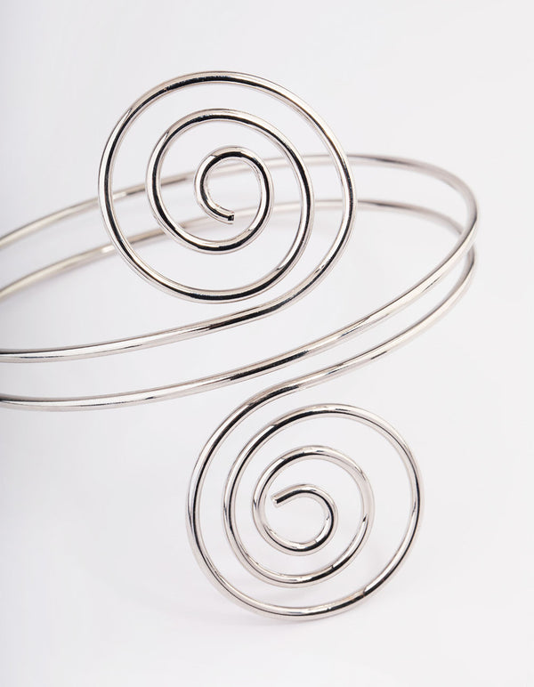 Silver Swirl Arm Cuff