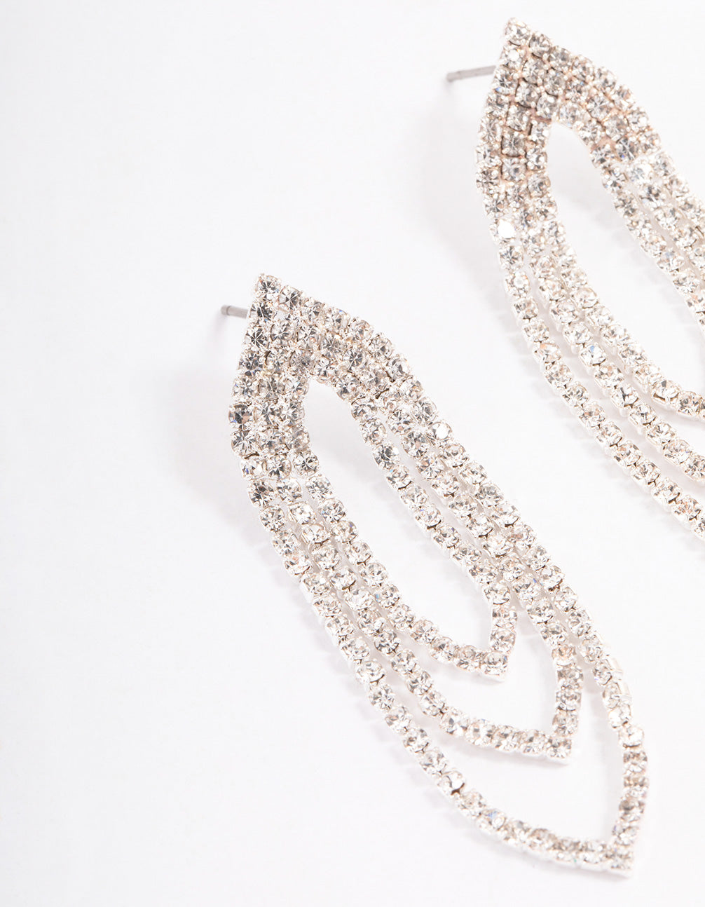 Silver Mini Oval Cupchain Earrings