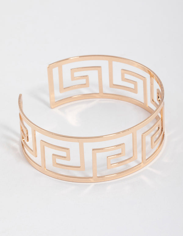 Gold Greek Pattern Bangle