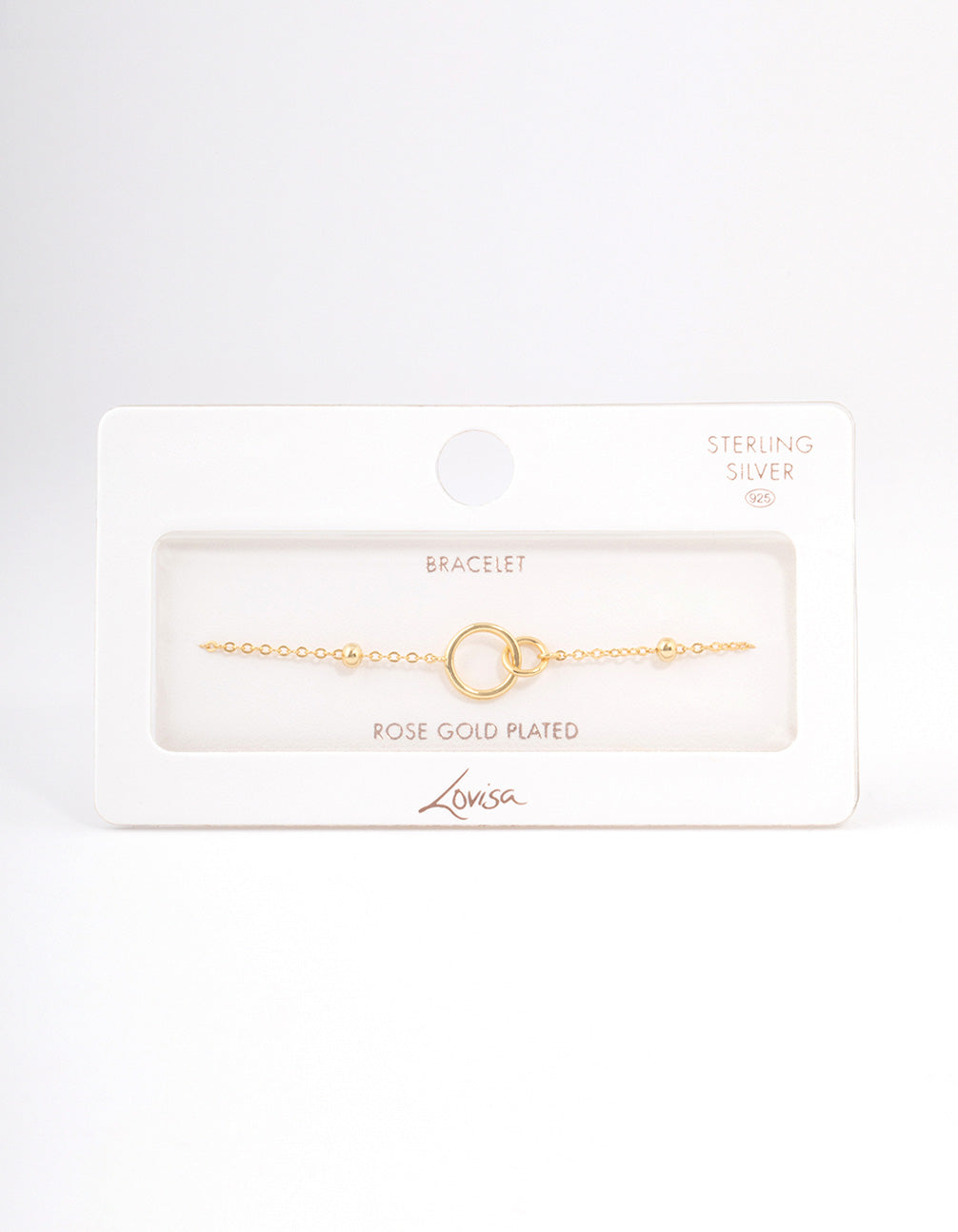 Gold Plated Sterling Silver Linked Circle Bracelet