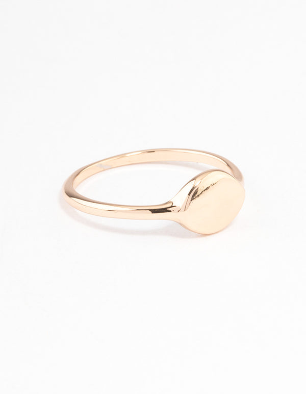 Gold Rounded Metal Ring