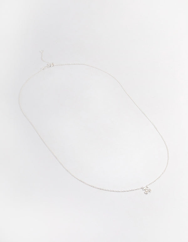 Sterling Silver Cherry Cubic Zirconia Cluster Necklace