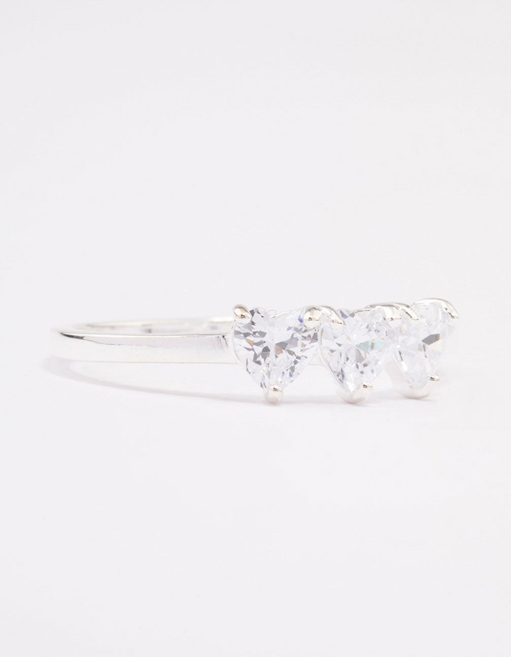 Sterling Silver Trio Heart Ring
