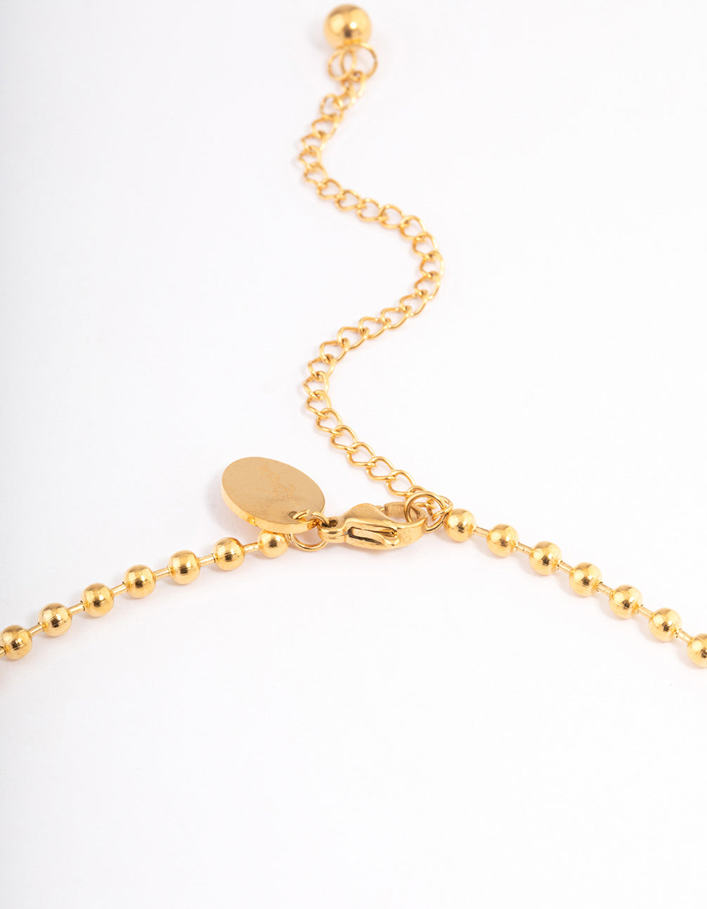 Waterproof Gold Plated Stainless Steel Thin Ball Chain Necklace