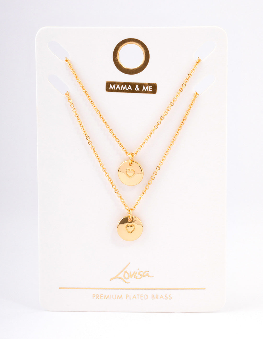Gold Plated Heart Disc Necklace Pack