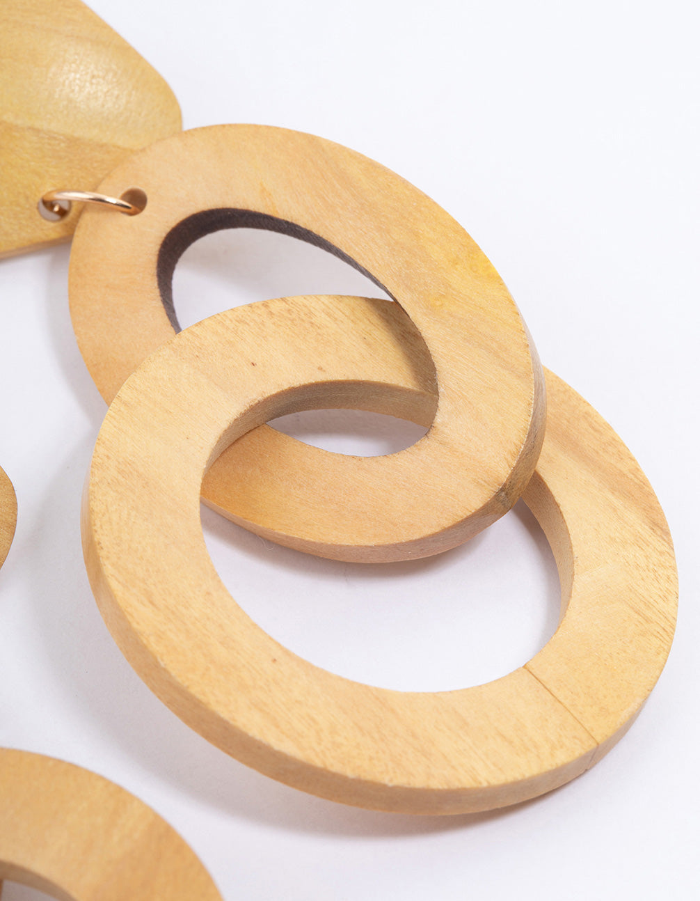 Wood Double Loop Earrings