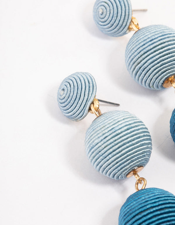 Gold Ombre Ball Drop Earrings