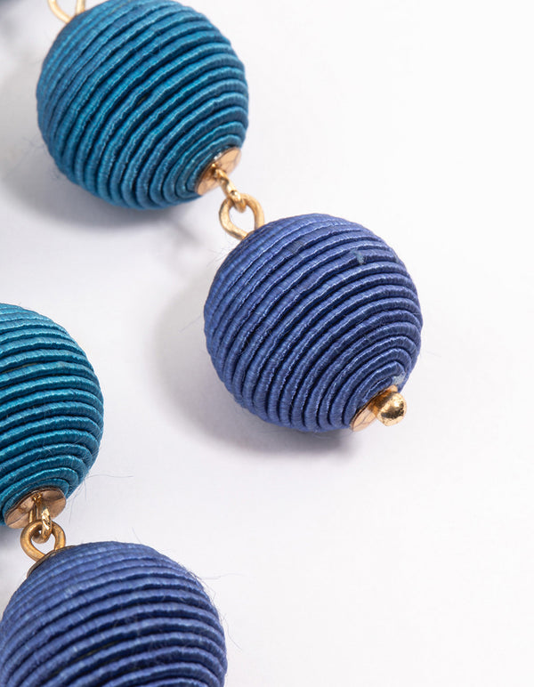 Gold Ombre Ball Drop Earrings