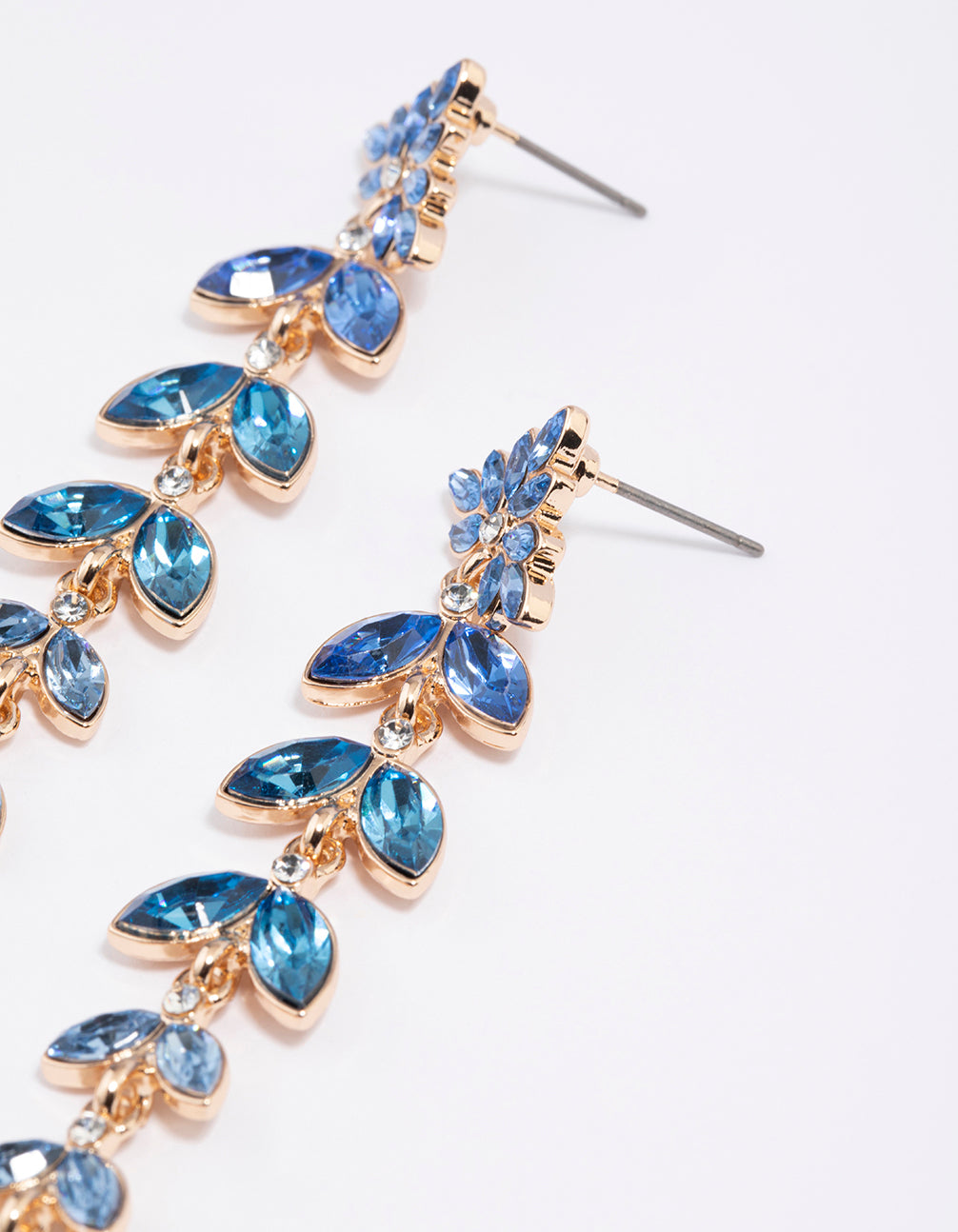 Gold Mini Graduated Navette Earrings
