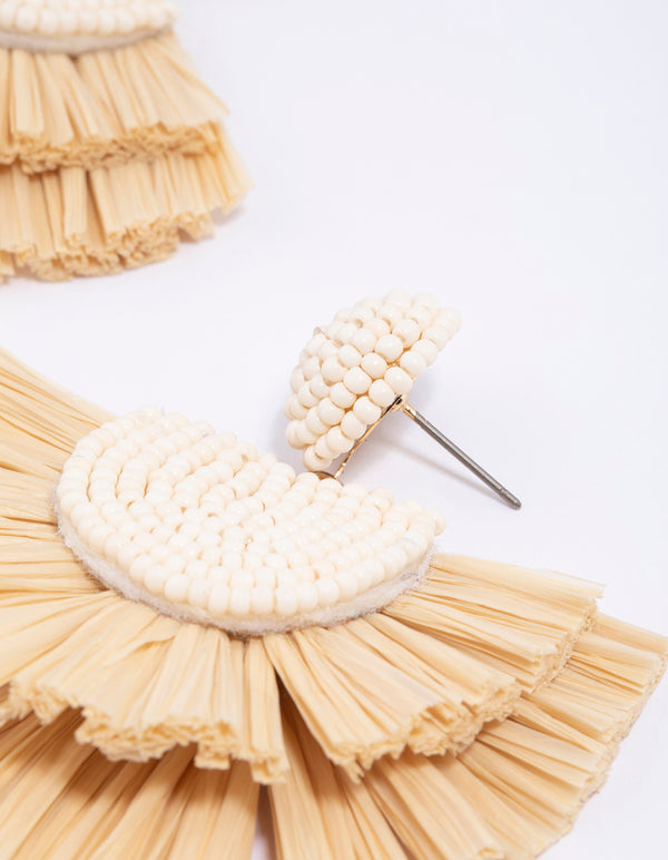 Raffia Fanned Drop Earrings