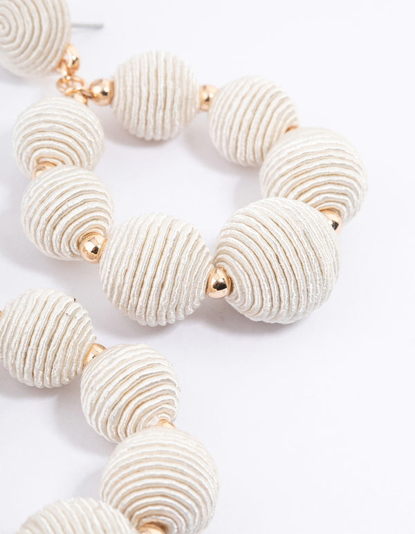 Gold Wrapped Circle Ball Earrings