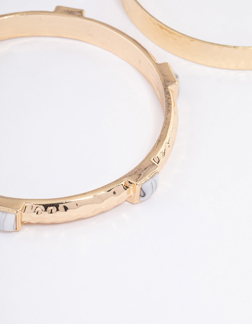 Gold Chunky Stone Bangle Pack