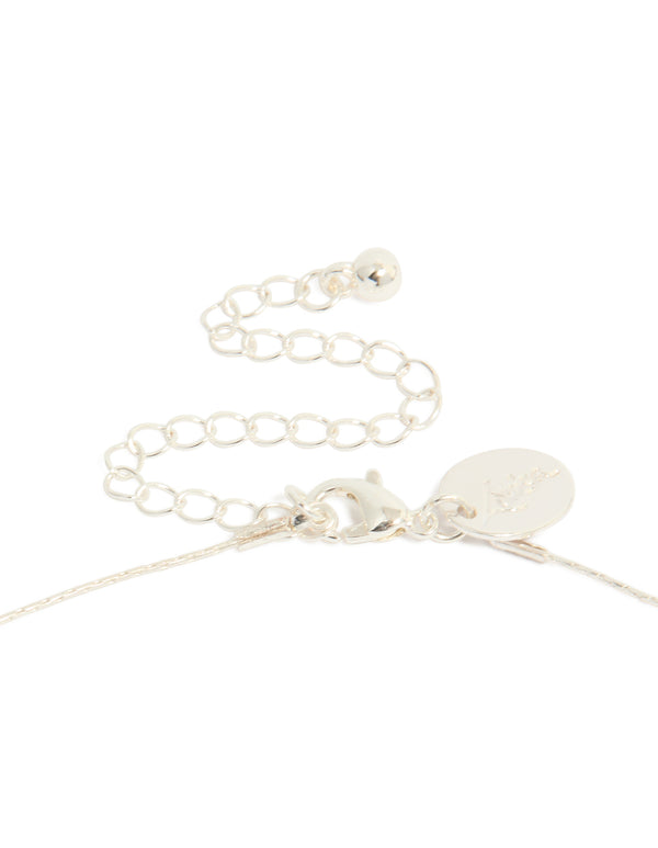 Silver Plated Freshwater Pearl Dotted Fine Necklace