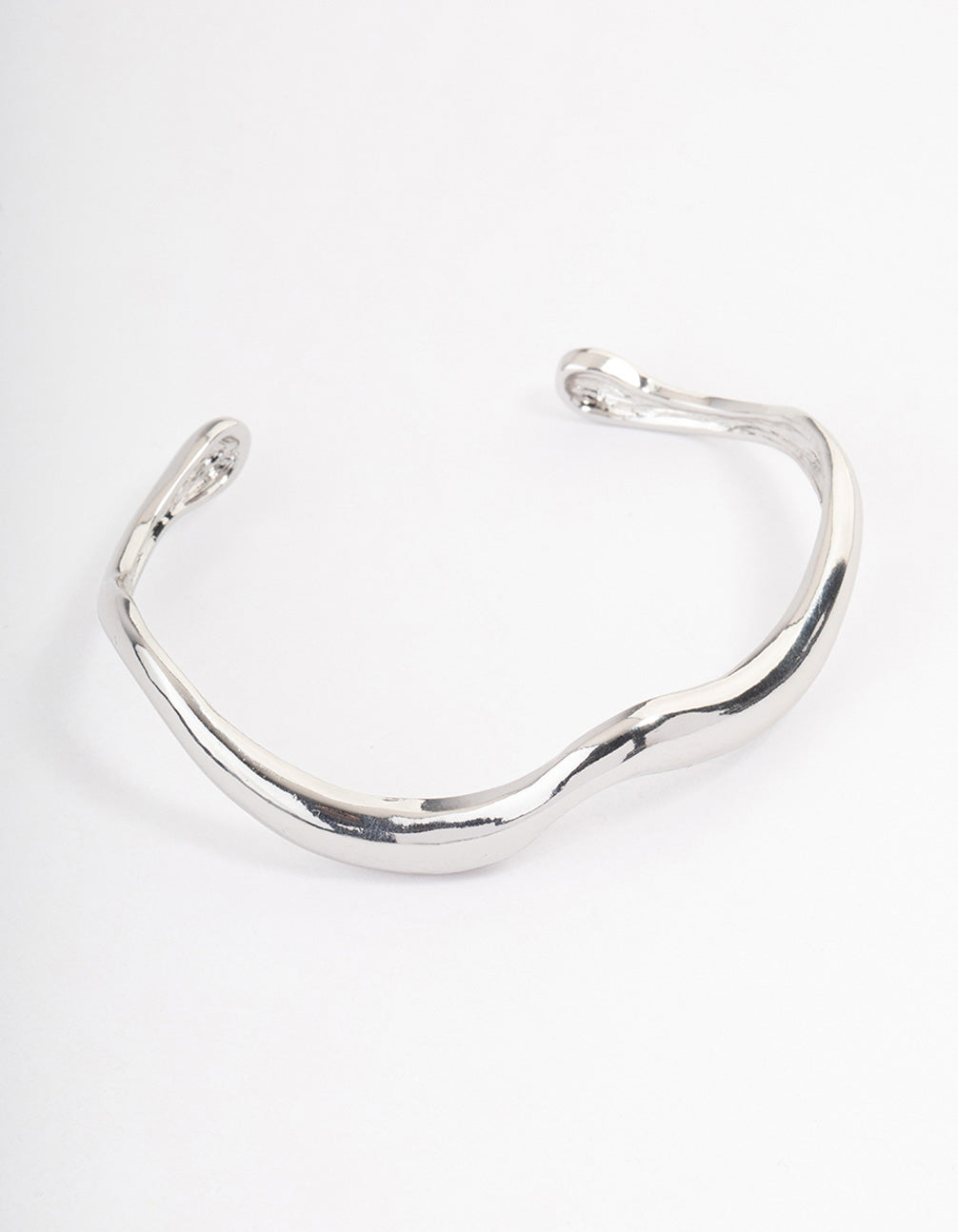 Silver Melted Wrist Cuff