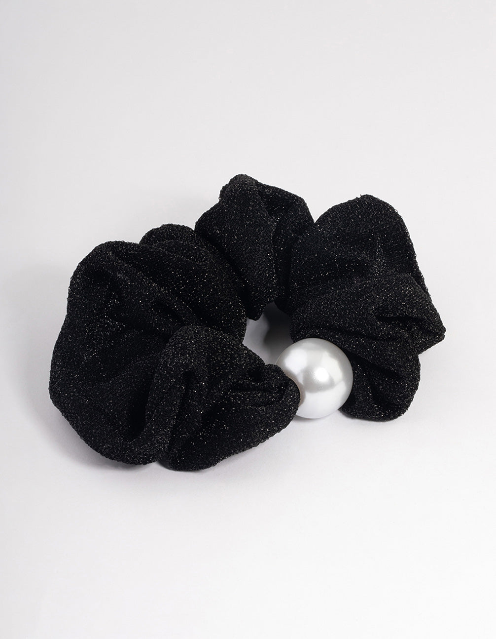 Black Fabric Hair Scrunchie